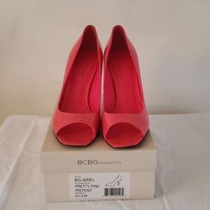 BCBGeneration Pink Patent Leather Heels